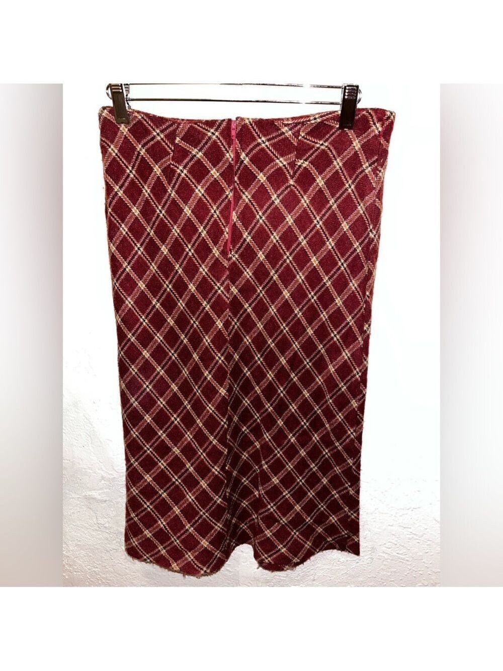 Vintage 70s Plaid Modest Midi Skirt Janette - Picture 4 of 7